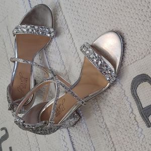 CLAUDIA GLITTER BLOCK HEEL JEWEL  BADGLY MISCHKA